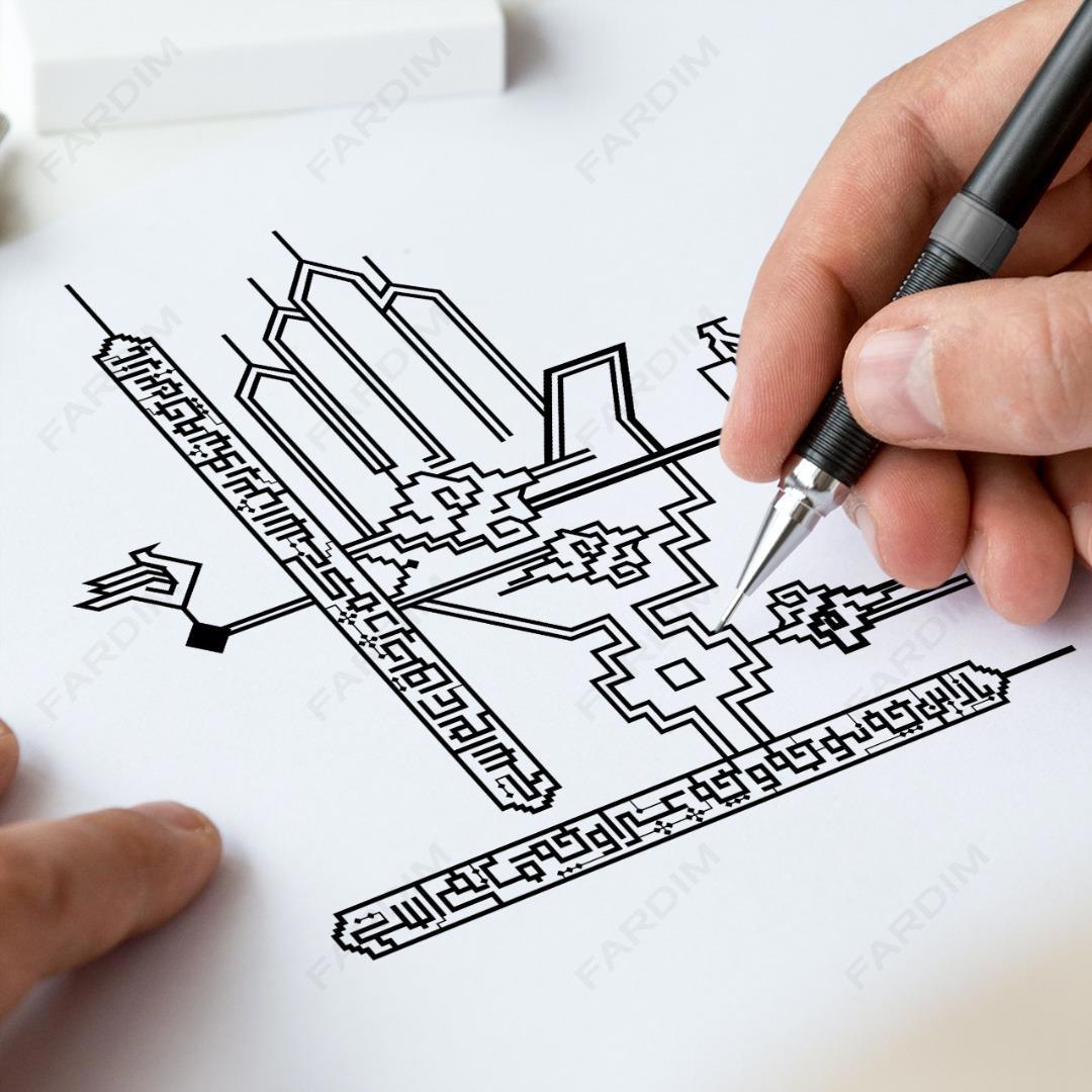 طرح وکتور تایپوگرافی و حروف نگاری محرمی ( باز این چه شورش است ) کد A132395